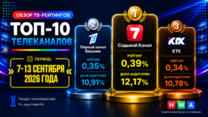 ОБЗОР ТВ-РЕЙТИНГОВ ЗА 7-13 СЕНТЯБРЯ 2026 ГОДА