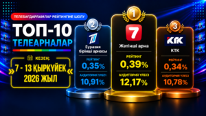 2026 ЖЫЛҒЫ 7–13 ҚЫРКҮЙЕК АРАЛЫҒЫНДАҒЫ ТЕЛЕАРНА РЕЙТИНГТЕРІНЕ ШОЛУ